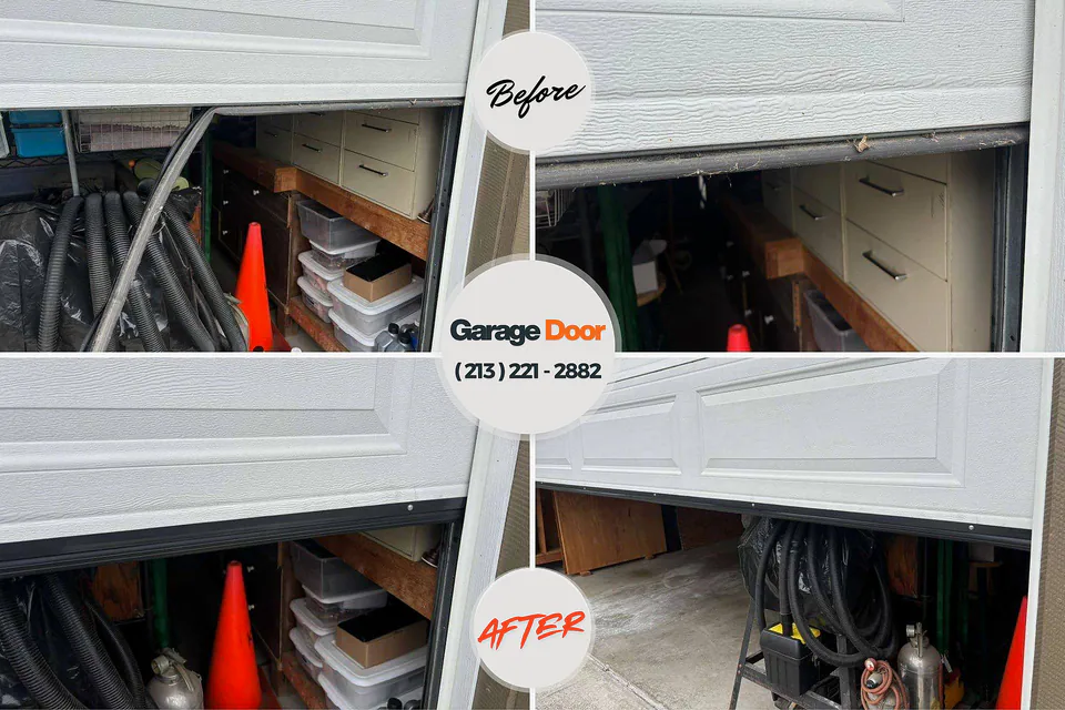 Before and after: garage door repair Shenandoah Heights, PA